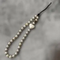 ケースティファイ チャーム パール ハート スマホ アクセサリー ストラップ