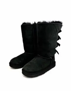UGG シープスキンブーツ BAILEY BOW ブラック 19.5センチ ボア