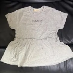 CROISSANCE BEBE ペプラムTシャツ グレー 100のサムネイル