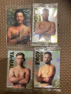 海外格闘技 サイン入り選手カード4枚セット