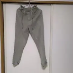 ZARA グレー カジュアルパンツ ドローストリング