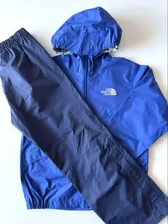 【未使用】ノースフェイス レインウェア上下セットアップ 140cm 袋付き