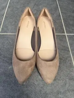 【未使用美品】ローヒールパンプス ブラウン 22.5cm（サイズ35）太ヒール