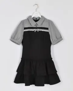 evelyn エブリン　ドッキングティアードOP ブラック