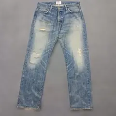 Duffers　デニム　ヴィンテージ　ダメージ　鬼髭　リペア　フェード