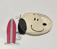 スヌーピー　フェイスポーチ　サーフ