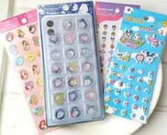 おはじきシール　ふわみい　ストーンシール　ディズニープリンセス　たまごっち