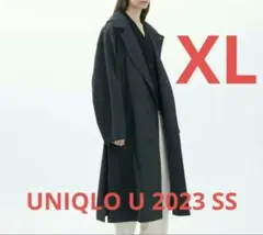 新品未使用 ユニクロU フーデッドロングコート ブラック XL 2023SSのサムネイル