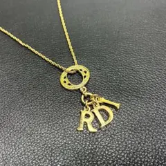 817 美品 Dior CDロゴ チャーム ゴールドネックレス ヴィンテージ