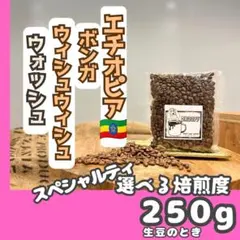 【自家焙煎】エチオピア ボンガ ウィシュウィシュ (ウォッシュ)250g(生豆)のサムネイル