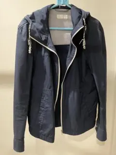 ネイビー フード付きジャケット
