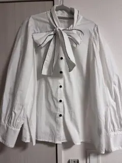 NICE CLAUP ビッグボウタイブラウス