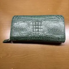 【新品】ロダニア カイマン 長財布 ホーンバック 背ワニ グリーンのサムネイル