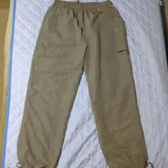 （まとめ8）ベージュ カーゴパンツ ゴムウエスト