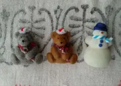 激レア★ HONEY BEAR くま スノーマン　ブローチ クリスマス ハニー