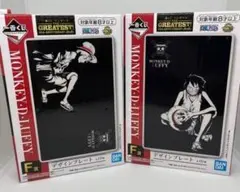 Y31★ワンピース★ルフィ★デザインプレート★一番くじ★F賞★2枚組