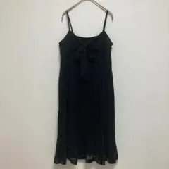 【ディグレース】キャミワンピース リボン付き ブラック レディース きれいめ