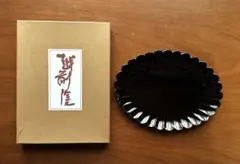 アンティーク 越前塗 菊花皿 菓子皿プレート