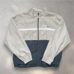 激レア NIKE 90s 白タグ USA製 ナイロンジャケット L ベージュ 黒