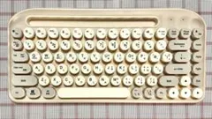 スリコ　タイプライター風キーボード　ピンクベージュ　Bluetooth