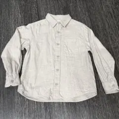 無印良品　両面起毛フランネル長袖シャツ　120cm