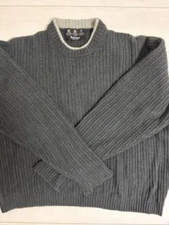 Barbour グレー リブ編みセーター