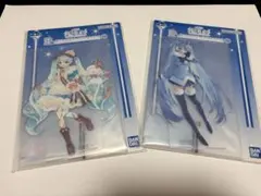 【未開封】一番くじ 雪ミク B賞 D賞　ビッグアクリルスタンドセット
