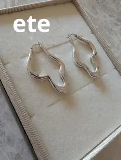 ete エテ　925 k18 フープピアス　ハッピーカムカムシリーズ 干支 丑