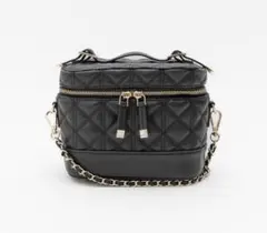 RANDA キルティング2WAYバニティバッグ BLACK