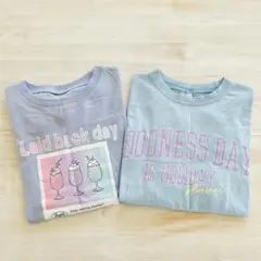 女の子 ガーリー パステルカラー Tシャツ セット（150）