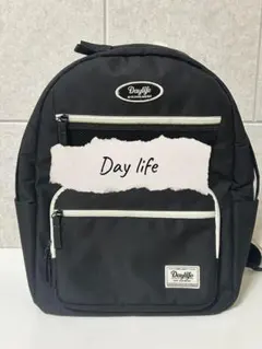 Daylife 黒 バックパック フロントポケット付き