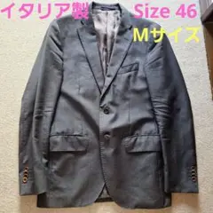 メンズMサイズ スーツジャケット上着のみ イタリア製 グレー サイズ46