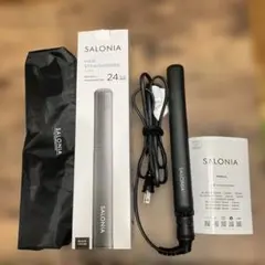 SALONIA ヘアストレートナー ブラック 24mm
