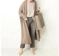 美品 MUSE de Deuxieme Classe スムースニットガウンコート