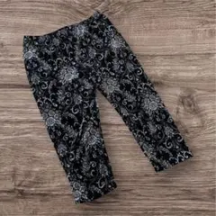 ボトムスパンツ　もこもこ　ウエストゴム　伸縮性　L〜LLサイズ　ブラック