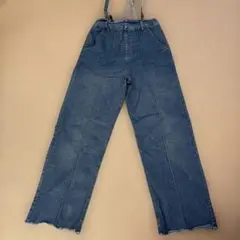 グローバルワーク　サスペンダー付き デニムパンツ 160