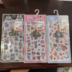 ディズニーヴィランズ・ミニーマウス・アリス シールセット　プチドロップ　プチドロ