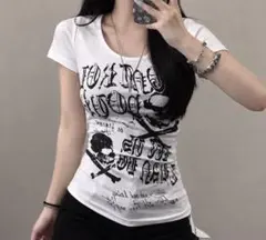 Amood トップス Tシャツ 半袖 y2k グランジ