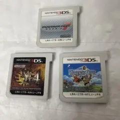 3DSソフト3本 マリオカート7 モンハン4 ファンタジーライフ