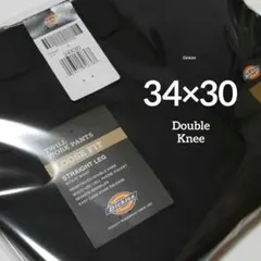 34×30【新品・未使用】ディッキーズ　ダブルニー　85283　BLACK