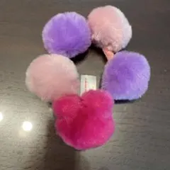 ポンポン　ヘアゴム　ミッキー