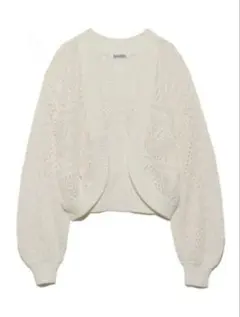 SNIDEL スナイデル☆レース編みカーディガン F ホワイト