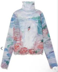 美品】あさぎーにょ POPPY シアー トップス 花柄 グリーン 長袖 - メルカリ