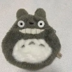 トトロ フェイクファー 丸型ポーチ