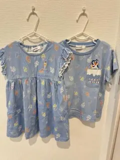 期間限定お値下げ！SLAP SLIP 兄妹コーデ　90Tシャツと80ワンピースのサムネイル