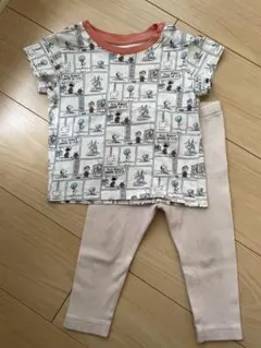 【ユニクロ】UNIQLO Tシャツ レギンス2点セット 80cm スヌーピー