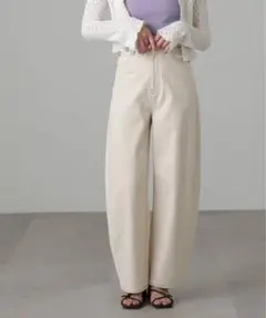 FREE'S MART デニムエッグパンツ カラー:キナリ