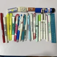 [本日限定]状態様々 まとめ売り 文房具 消しゴム のり 定規 ボールペン等