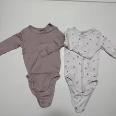 H&M オーガニックコットンロンパース 2枚セット
