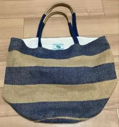 MAISON BENGAL メゾンベンガル ボーダージュートトートバッグのサムネイル